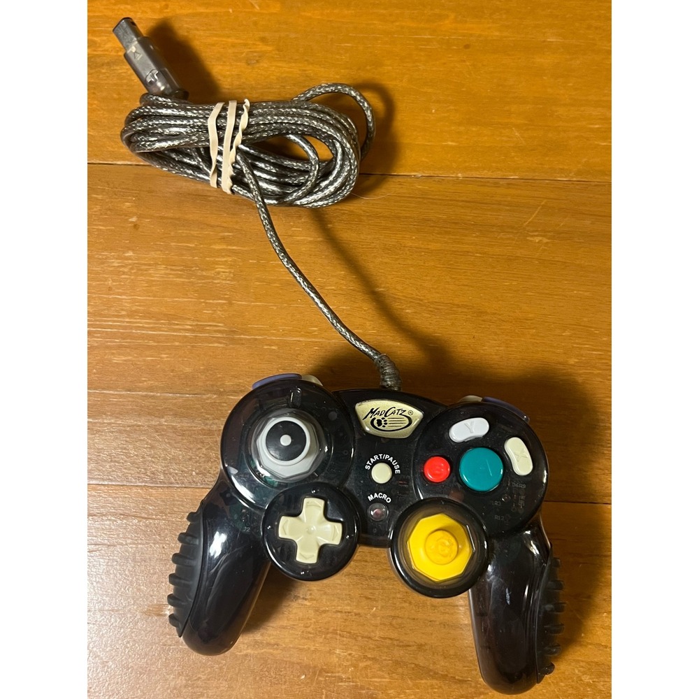 Mad Catz MicroCon Wired Controller for Nintendo GameCube Smoke Black Translucent
